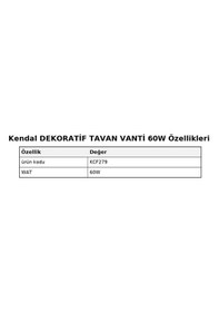 Resim Kendal Dekoratif Tavan Vanti 60w 30"siyah Ahsap Tavan Vantilatör -siyah - Ahşap 
