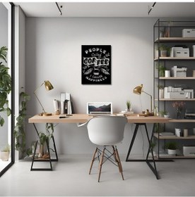 Resim Özel Tasarım Metal Tablolar People Called Coffee I Called Happiness Metal Duvar Tablosu İmza 