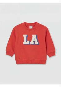 Resim Lc Waikiki Mercan Baskılı Erkek Bebek Sweatshirt Ve Pantolon 
