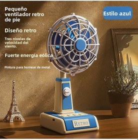 Resim Retro El Tipi Taşınabilir Vantilatör Usb Şarjlı, Sessiz Ve Ultra Sessiz 2, 