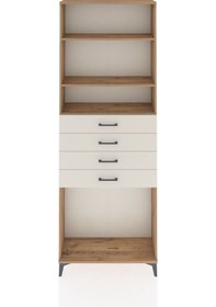 Resim Arges Dolap 3 Raflı 4 Çekmeceli 88x30x243 Çam-aytaşı Çam 