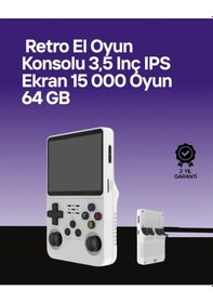 Resim Bfs R36s 64 Gb Retro Oyun Konsolu Çoklu Emülatör Desteği, Linux Tabanlı Açık Sistem 