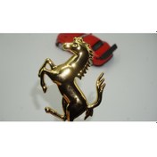 Resim Ferrari Horse At Logo Gold Metal Bagaj Logo Amblem Arma 