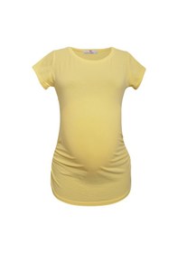 Resim Luvmabelly Maternity 2009 2015 Pamuklu Hamile 9 Renk Mevcut T-shirt-sarı 