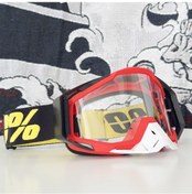 Resim Tangshopping Motosiklet Sürüş Gözlüğü Rüzgar Geçirmez Maske Dış Mekan Gözlüğü Siyah, Kırmızı, Beyaz-şeffaf 