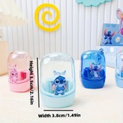 Resim Disney Stitch Kalemtraş - Sevimli Karakter Tasarımı, Dayanıklı Plastik, 3 Renk (Mavi/Pembe/Şeffaf) - Okul, Ofis ve Disney Hayranları İçin Mükemmel Hediye 