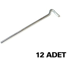 Resim Çadır Kazığı Kalın 12 Adet Gri 