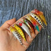 Resim 1pc Wobbler Minnow Olta Yem, 4.8g/0.16oz, 5cm/1.96in, Yavaş Batan ABS Sert Yem, Suni Plastik Crankbait Levrek, Turner ve Çeşitli Tatlı ve Tuzlu Su Türleri için 
