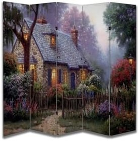 Resim Manzara Temalı Özel Tasarım Paravan Room Divider PRV1115, 180 x 180 