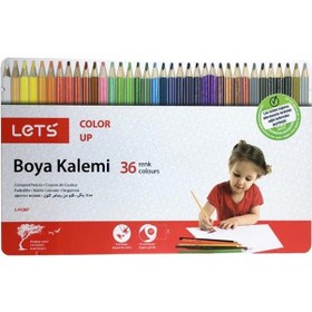 Resim Lets Kuru Boya Kalemi 36 Lı Metal Kutu 