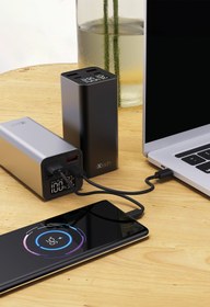 Resim IX-PB031 20.000 Mah 65W LCD Göstergeli Powerbank Taşınabilir Laptop Şarjı 