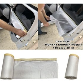 Resim Point Araç Cam Filmi Montaj Poşeti Kapı Koruma Örtüsü Naylon 110 Cm X 30 Mt Beyaz 