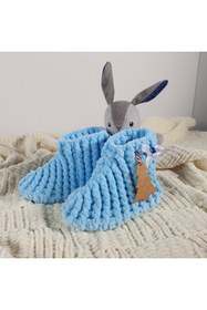 Resim ModMio Çocuk Kadife Ev Botu | El Yapımı Yumuşak Kaymaz Tabanlı Panduf 