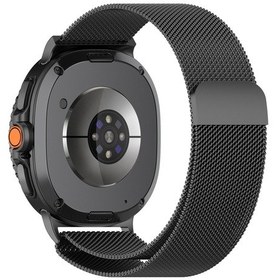 Resim Samsung Galaxy Uyumlu Watch8 / Watch8 İçin Klasik Milanese Döngü Manyetik Metal Saat Bandı Titanyum Silah Metal 