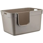 Resim Petwork Tanos Yarı Kapalı Kedi Tuvaleti - Bej 