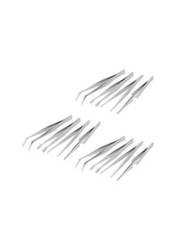 Resim 12 Adet Hassas Cımbız Paslanmaz Çelik Kalın Elektronik Forseps Kaş Cımbız Kaymaz Makyaj Tamir Çok Araçları 