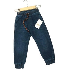 Resim Çikoby Erkek Çocuk Bel Paça Lastikli Lcralı Kot Pantolon-13480-lacivert Lacivert 