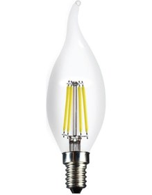 Resim Heka Led Filament Rustik Ampul Kıvrık Uç 6w E14 6500k Beyaz Işık 