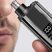 Resim ThenTech Cep Boy Yeni Nesil Şarjlı Burun Kılı Alma Makinesi LED Göstergeli Kulak Tüy Temizleyici 