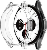 Resim Qedii Microsonic Samsung Galaxy Watch 4 Classic 46mm Için Kılıf 360 Full Round Soft Silicone Şeffaf [gala 