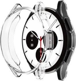 Resim Qedii Microsonic Samsung Galaxy Watch 4 Classic 46mm Için Kılıf 360 Full Round Soft Silicone Şeffaf [gala 