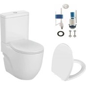 Resim Norm 501 Duvara Sıfır Klozet + Yavaş Kapak + Vitra Iç Takım Set 