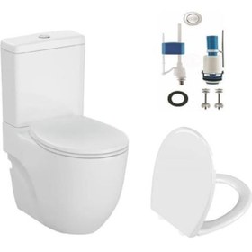 Resim Norm 501 Duvara Sıfır Klozet + Yavaş Kapak + Vitra Iç Takım Set 