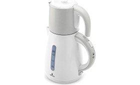 Resim Empressco Daystar Çelik Demlikli Çay Makinesi, Şık ve Dayanıklı Pearl White Tasarım 