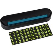 Resim Padalink Sıcaklığa Dayanıklı Abssıcaklığa Dayanıklı Abs Araba Geçici Park Etiket Kartı - Siyah, 13cm, 4 Çıkartma İle 