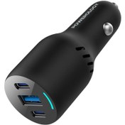 Resim Powerology 65W PD + 20W PD + 18W QC3.0 LED Ekranlı Üç Portlu Araç Şarj Cihazı 