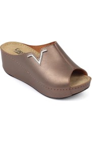 Resim Capone Outfitters Kailey 6145 Kadın Dolgu Topuklu V Toka Terlik 