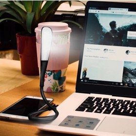 Resim renklime USB Girişli 14 Ledli 3 Kademeli Dokunmatik Masa/Kitap Okuma ası Ledi Siyah 