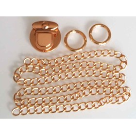 Resim angel çanta aksesuar Light Gold Renk Zincir Set 