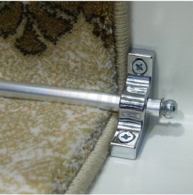 Resim Plastik Halı Tutucu Merdiven Dip Çubuğu Gümüş - Ince / 110cm 