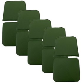 Resim Knsz minder seti 5 li zng&mğr&uslu yşl suni deri tel bar sandalyesi oturma ve sırt minderi set 