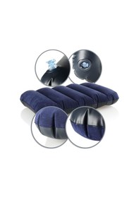 Resim Büyük Şişme Kamp Seyahat Yastığı Lacivert 