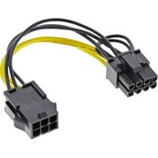 Resim KEEPRO Pcıe Grafik Kartları Için 6 Pin To (6 2) 8 Pin Güç Kablosu 30 Cm 