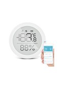 Resim Hangfox Ev İçin Akıllı Dairesel Sicaklık-nem Ölçer, Uzak Kontrol, Lcd Ekran, Veri Kaydı Ve Akıllı Bağlantı Özellikli Tuya Uygulaması İle Çalışır 