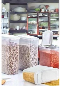 Resim Vos Versa Dikey Şeffaf Saklama Kabı Seti 2400 ML Mavi 3'lü Mavi 