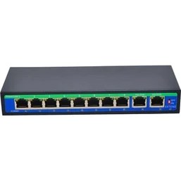 Resim Prettiya 8 + 1 Bağlantı Noktası Poe Switch 802.3AF / Cctv Ip Kamera Için Ethernet Üzerinde Güç (Yurt Dışından) 
