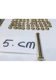 Resim 5 CM Sarı Dosya Klasör Menü Sunum Kartela Vidası Sarı 100 Adet 