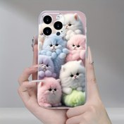 Resim Yaratıcı ve havalı sevimli kedi desenli telefon kılıfı, kalın tam vücut koruması, şok geçirmez ve düşmeye karşı mat TPU yumuşak koruyucu kapak, hem erkeklerin hem de kadınların doğum günleri veya tatil hediyeleri için uygun, iPhone 16 15 14 13 12 11 XS XR X 7 8 Mini Plus Pro Max SE için uygundur 