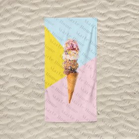 Resim MARTE HOME İCE CREAM / DONDURMA - BASKILI PLAJ HAVLUSU 