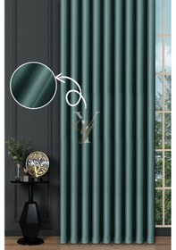 Resim Blackout Fon Perde V-2029 Petrol Yeşili Petrol Yeşili 