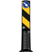 Resim İleri Trafik Esnek Refüj Başı Levhası 100 x 800 mm 