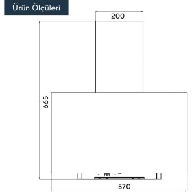 Resim KUMTEL Beyaz Cam Davlumbaz 