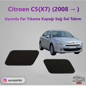 Resim Citroen C5 X7 2008 Uyumlu Far Yıkama Kapağı Sağ-sol Takım Far Yıkama Kapağı 