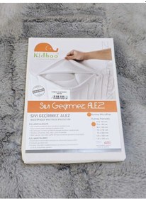 Resim Microfiber Kumaş Yüzey Sıvı Su Geçirmez Köşe Lastikli Bebek Yatak Koruyucu Alezi 