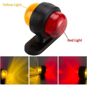 Resim Ahmet Otomotiv Mini Takoz Tek Ledli Sarı-Kırmızı 12V-24V 