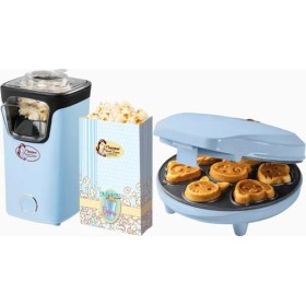 Resim Bestron Sweet Dreams Mini Hayvan Motifli Waffle Makinesi ve Turbo Mısır Patlatma Makinesi 